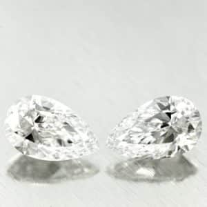 2 pear-shaped egl certified diamonds